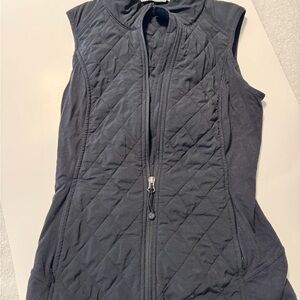 Athleta Black Quilted Sleeveless Vest